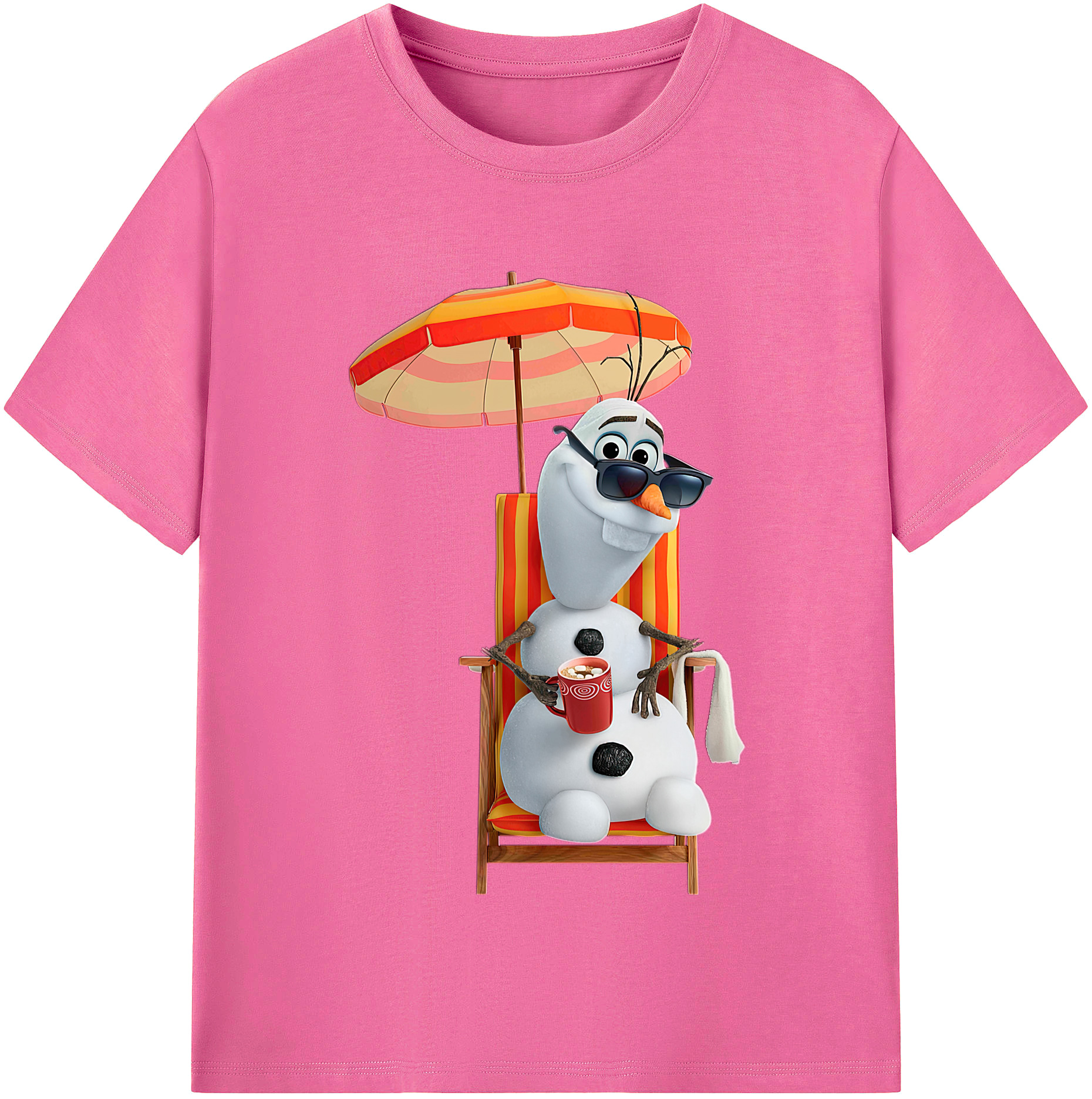 （画像用） アナと雪の女王 アンナ エルサ Frozen Anna Elsa レディースカジュアルプリントTシャツ（綿100％）